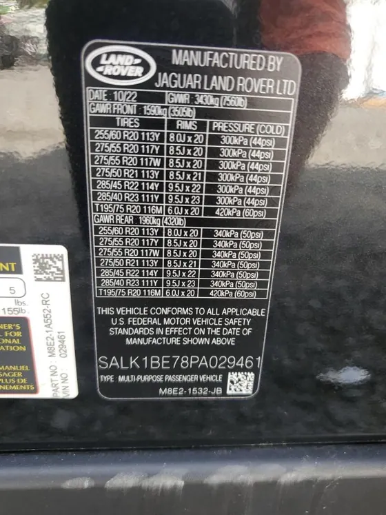 2023 Land Rover Range Rover VIN SALK1BE78PA029461 - photo 4 of 14